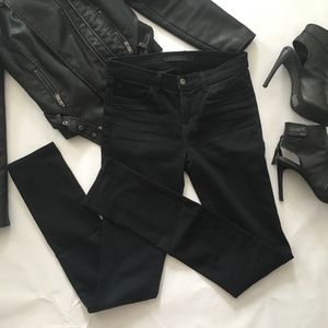 J brand Pencil Leg Mid Rise Skinny Jean black B-04